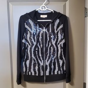 MICHAEL Michael Kors sequined soft fleece hoodie S